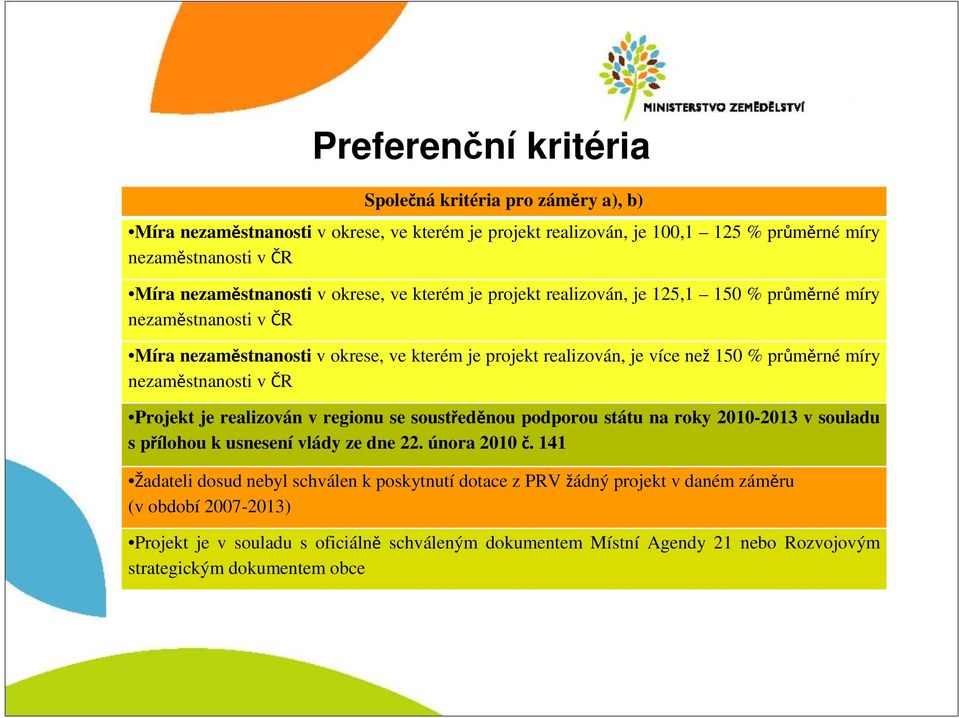 nezaměstnanosti včr Projekt je realizován v regionu se soustředěnou podporou státu na roky 2010-2013 v souladu s přílohou k usnesení vlády ze dne 22. února 2010 č.