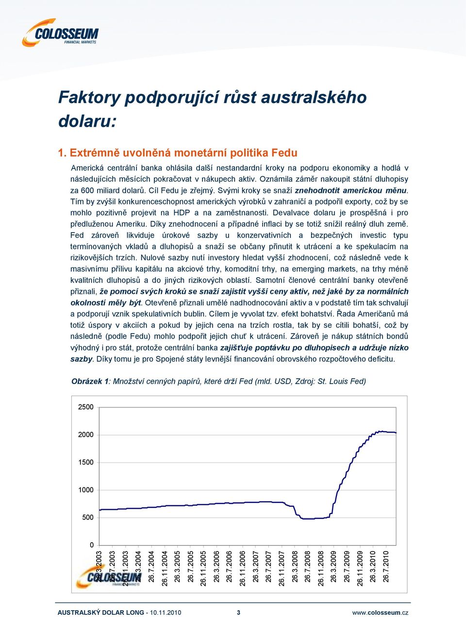 Oznámila záměr nakoupit státní dluhopisy za 600 miliard dolarů. Cíl Fedu je zřejmý. Svými kroky se snaží znehodnotit americkou měnu.