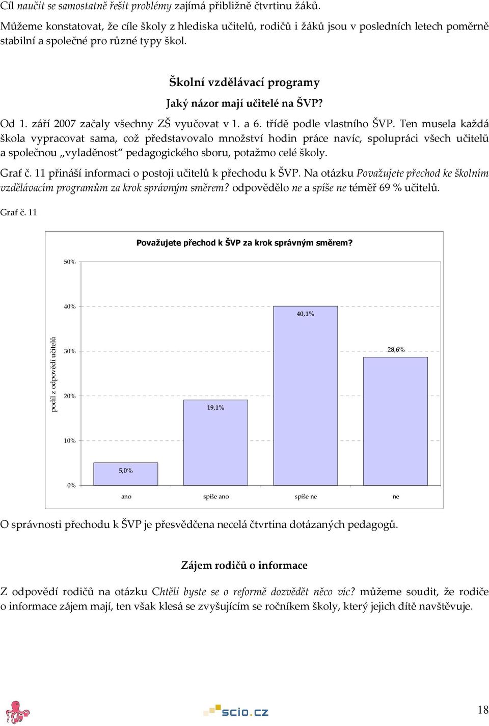 Od 1. září 2007 začaly všechny ZŠ vyučovat v 1. a 6. třídě podle vlastního ŠVP.