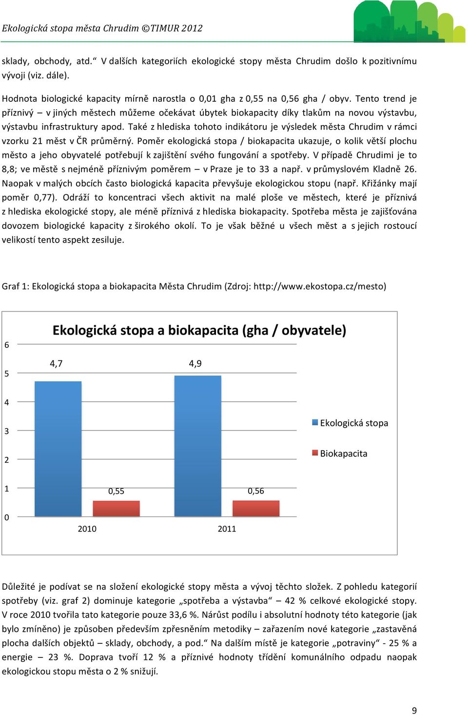 Také z hlediska tohoto indikátoru je výsledek města Chrudim v rámci vzorku 21 měst v ČR průměrný.