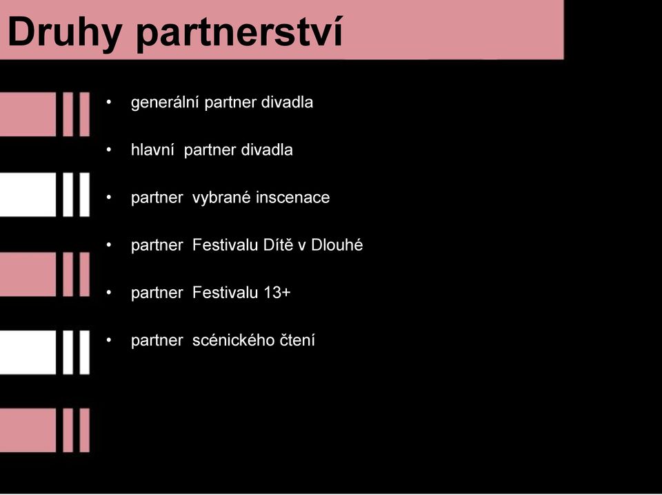 vybrané inscenace partner Festivalu Dítě v