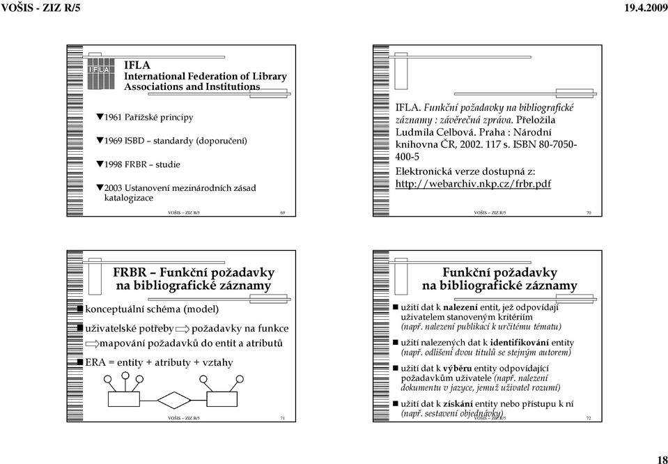 ISBN 80-7050- 400-5 Elektronická verze dostupná z: http://webarchiv.nkp.cz/frbr.