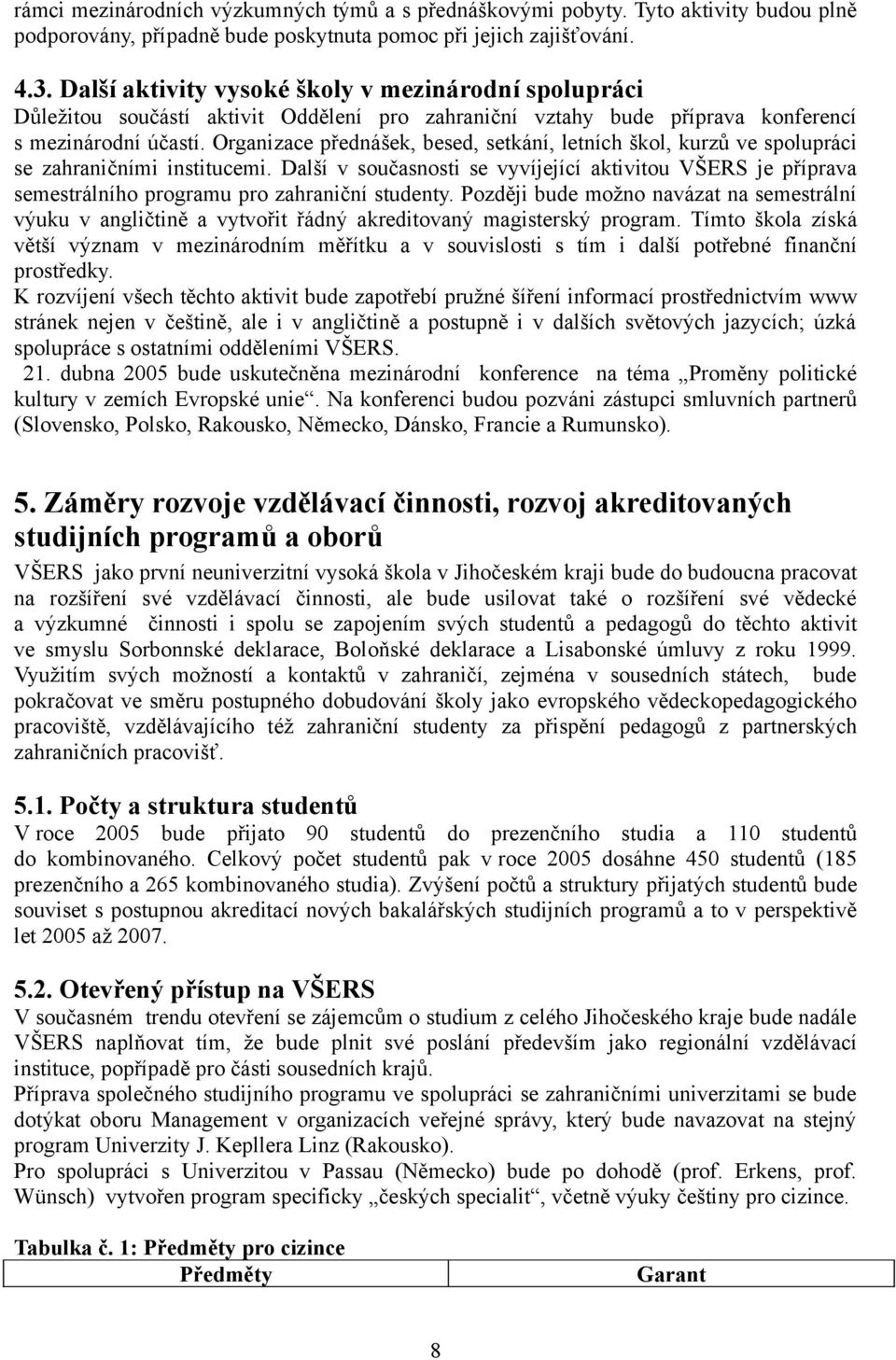 Organizace přednášek, besed, setkání, letních škol, kurzů ve spolupráci se zahraničními institucemi.