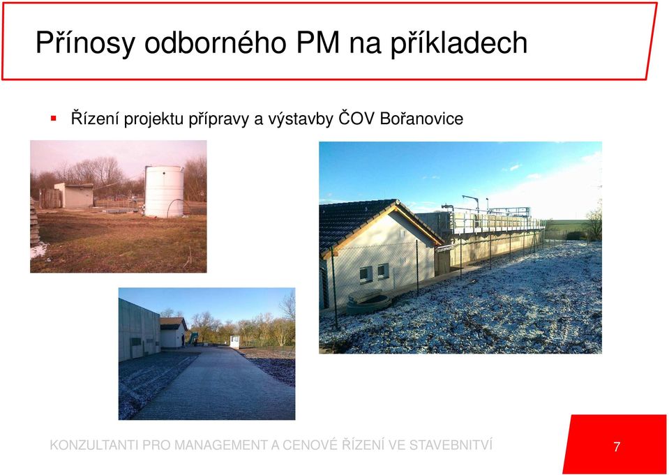 ČOV Bořanovice KONZULTANTI PRO