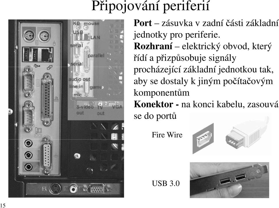 Rozhraní elektrický obvod, který řídí a přizpůsobuje signály procházející