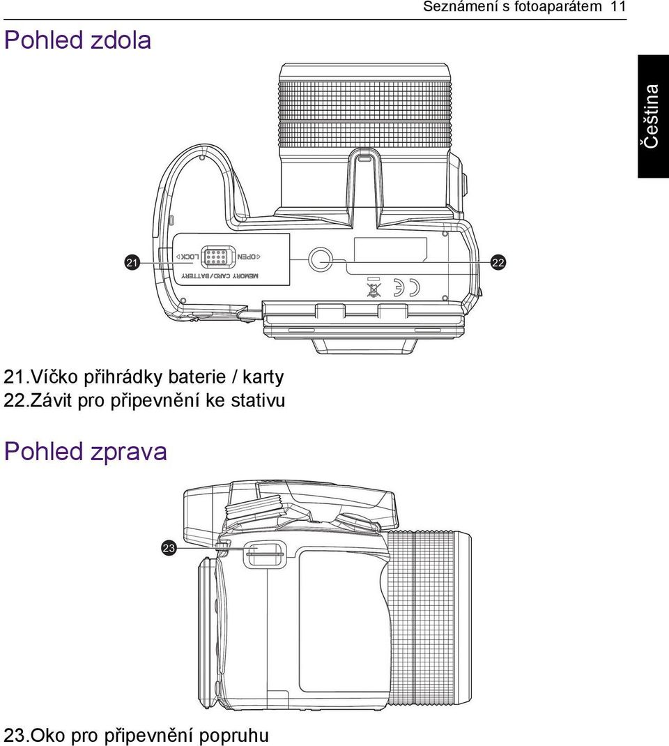 Víčko přihrádky baterie / karty 22.