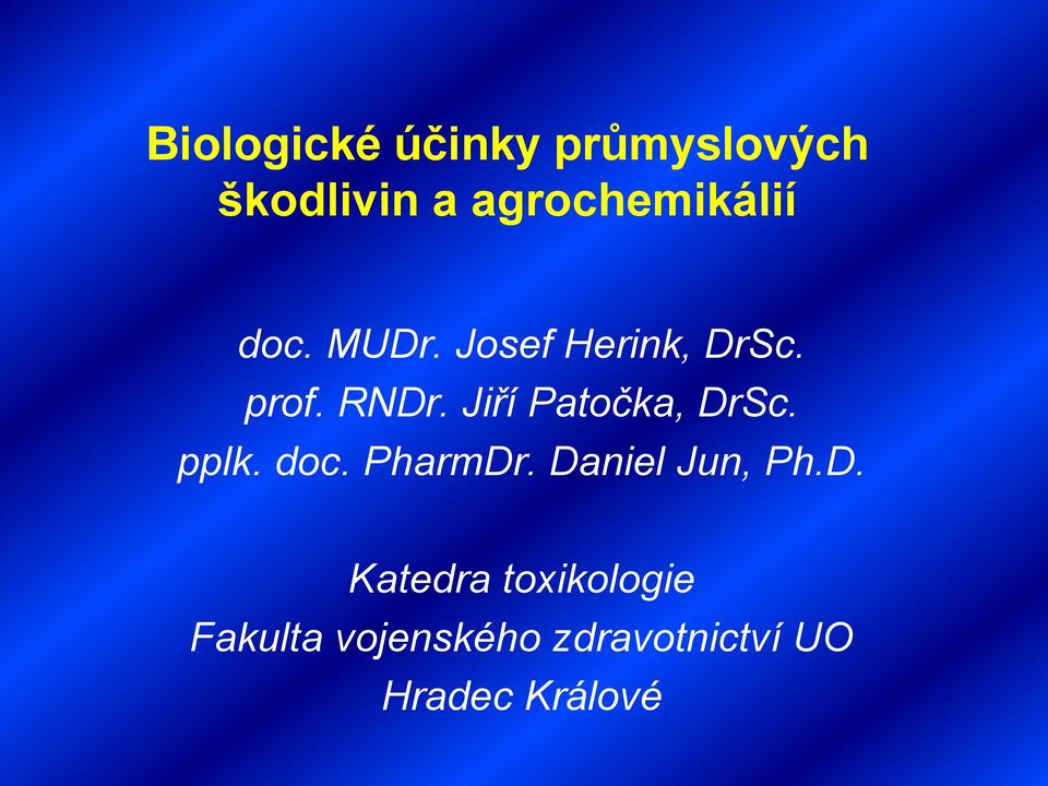Jiří Patočka, Dr