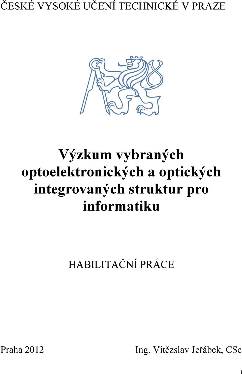 interovných struktur pro informtiku