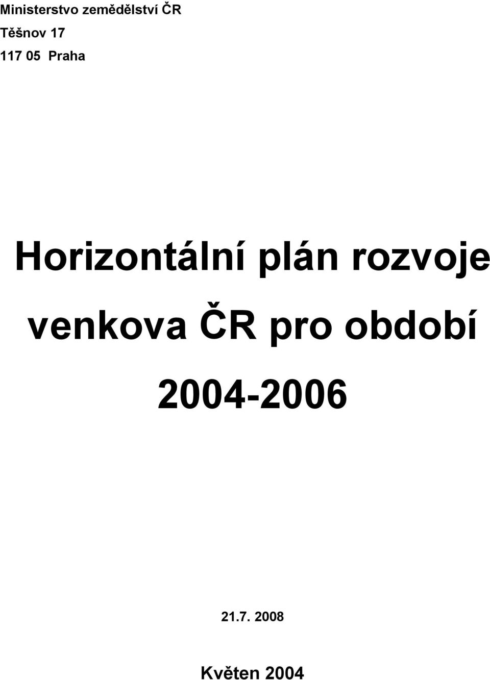 Horizontální plán rozvoje