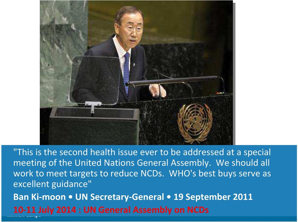 We should all work to meet targets to reduce NCDs.