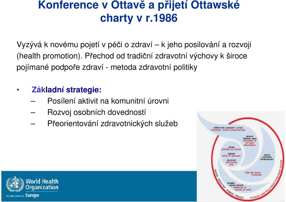 Přechod od tradiční zdravotní výchovy k široce pojímané podpoře zdraví - metoda zdravotní