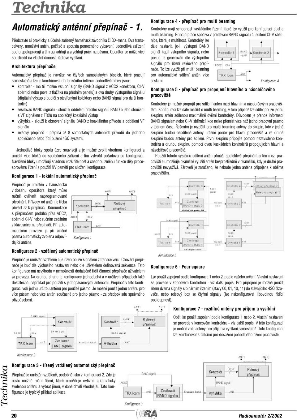 Architektura pøepínaèe Automatický pøepínaè je navržen ve ètyøech samostatných blocích, které pracují samostatnì a lze je kombinovat do funkèního øetìzce.