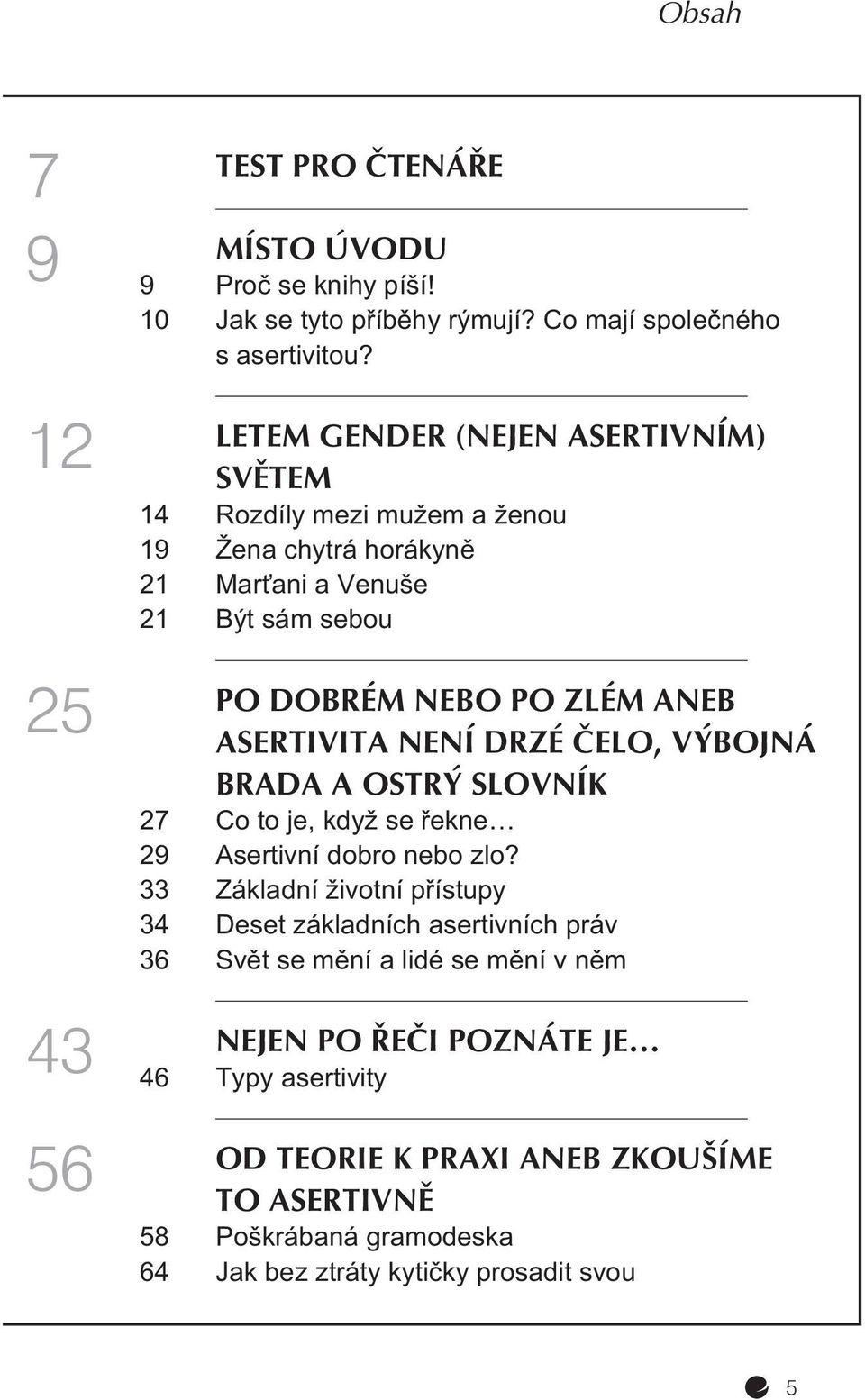 ASERTIVITA NENÍ DRZÉ ČELO, VÝBOJNÁ BRADA A OSTRÝ SLOVNÍK 27 Co to je, když se øekne 29 Asertivní dobro nebo zlo?