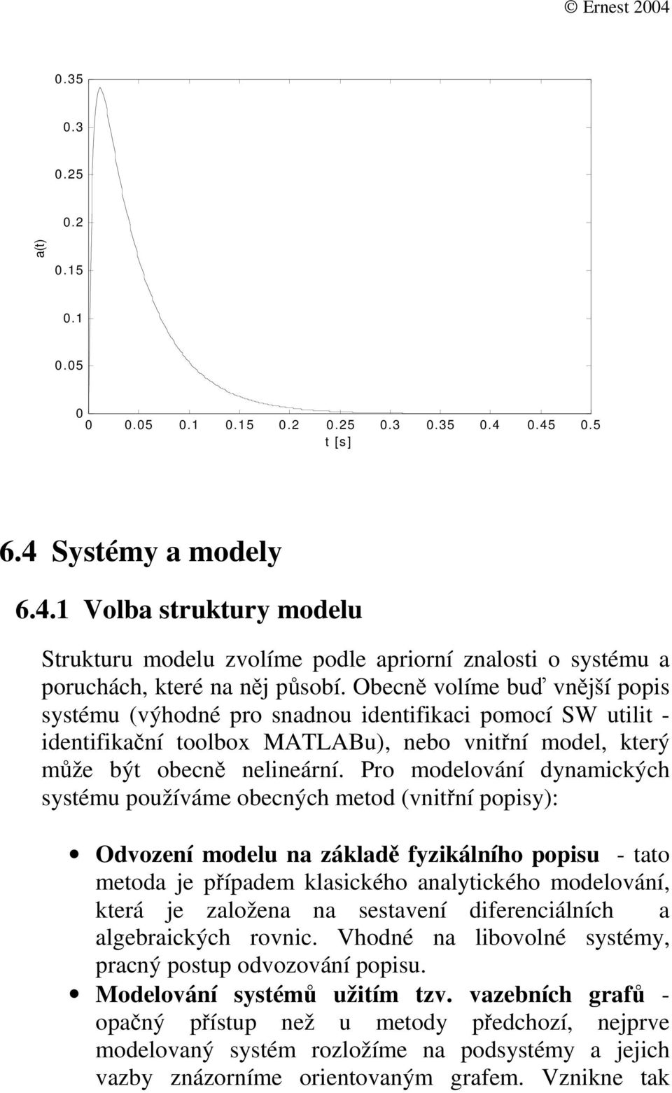 vniní oiy: Odvození model n záld fyziálního oi - o meod je ídem licého nlyicého modelování erá je zložen n evení diferenciálních lgebricých rovnic Vhodné n