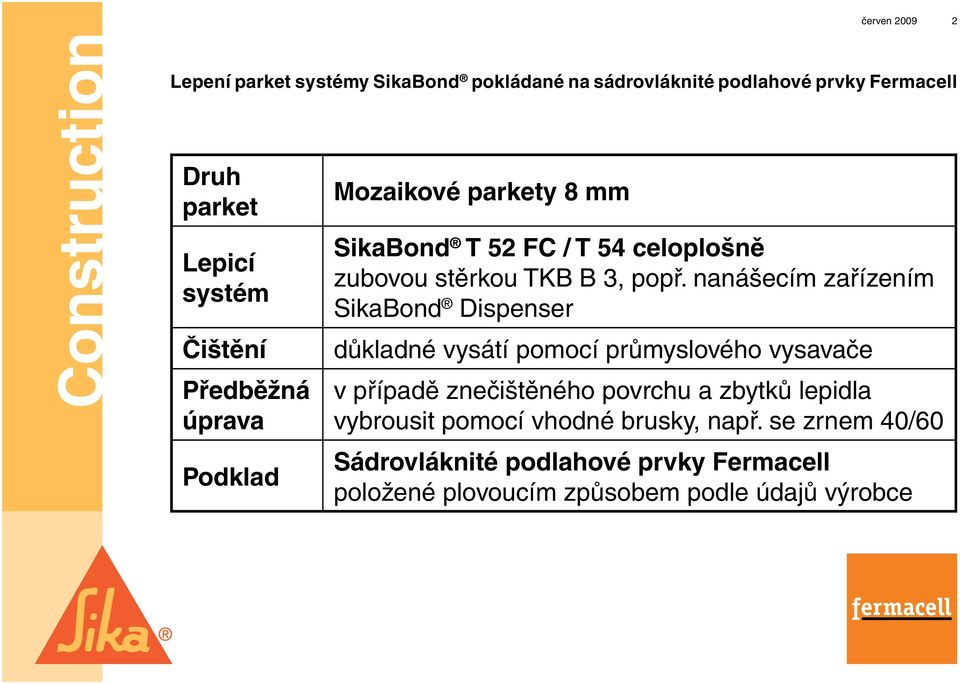 celoplošně zubovou stěrkou TKB B 3,