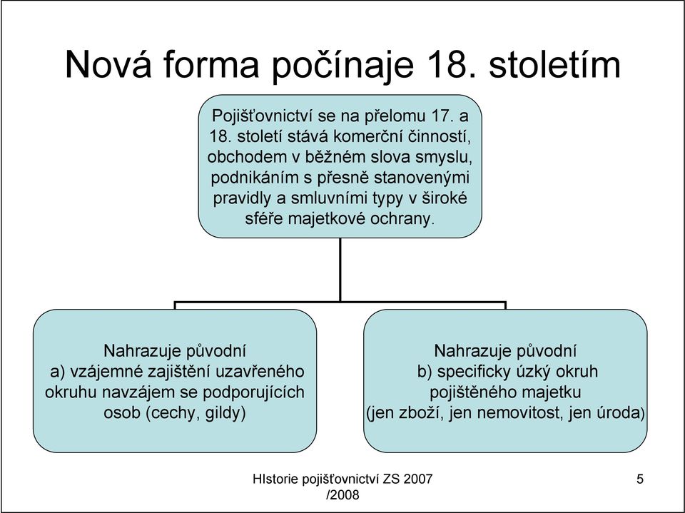 smluvními typy v široké sféře majetkové ochrany.