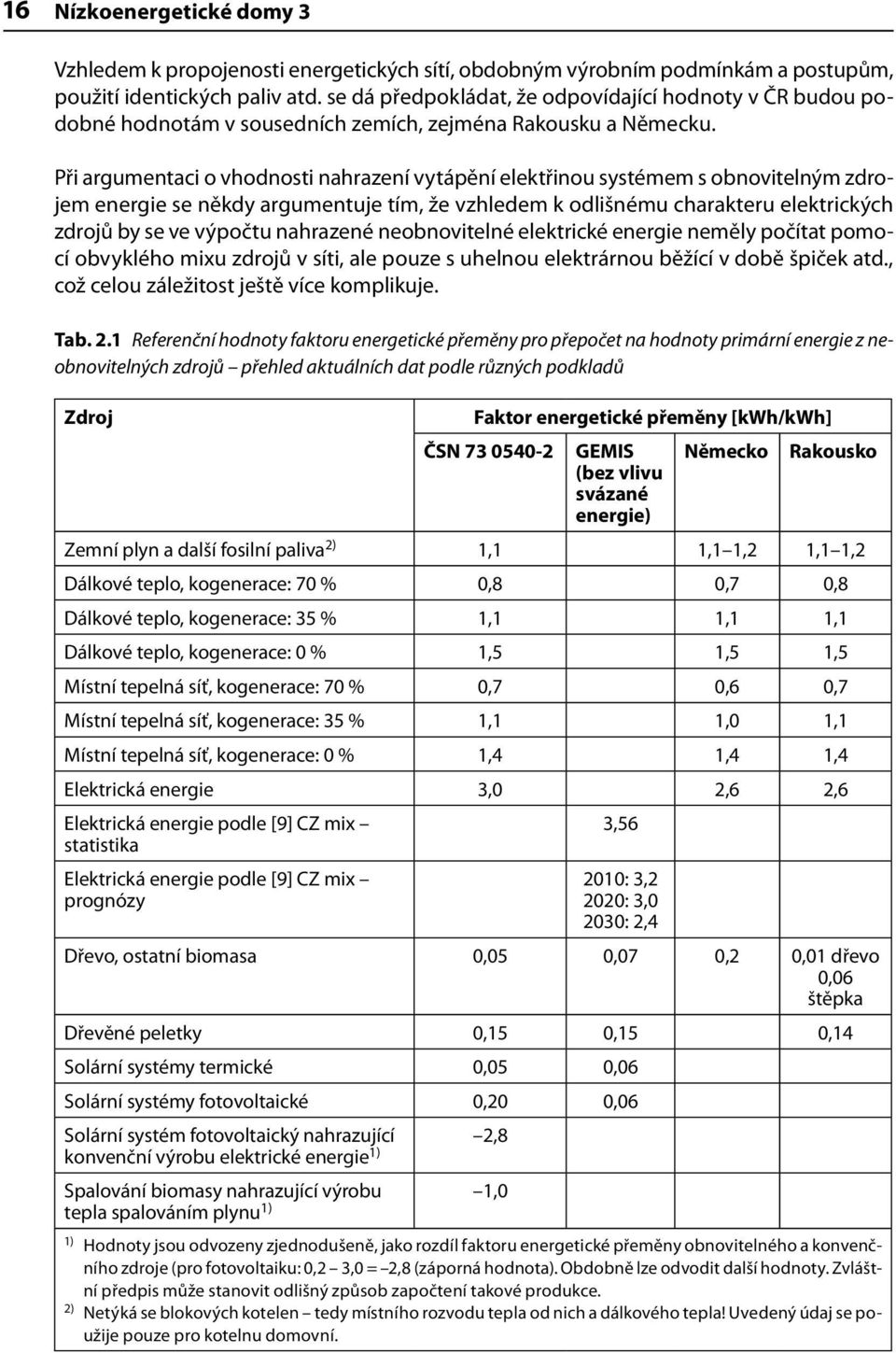 Při argumentaci o vhodnosti nahrazení vytápění elektřinou systémem s obnovitelným zdrojem energie se někdy argumentuje tím, že vzhledem k odlišnému charakteru elektrických zdrojů by se ve výpočtu