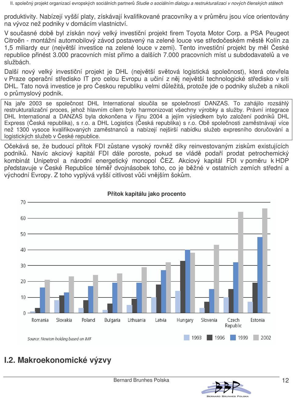 a PSA Peugeot Citroën - montážní automobilový závod postavený na zelené louce vse stedoeském mst Kolín za 1,5 miliardy eur (nejvtší investice na zelené louce v zemi).