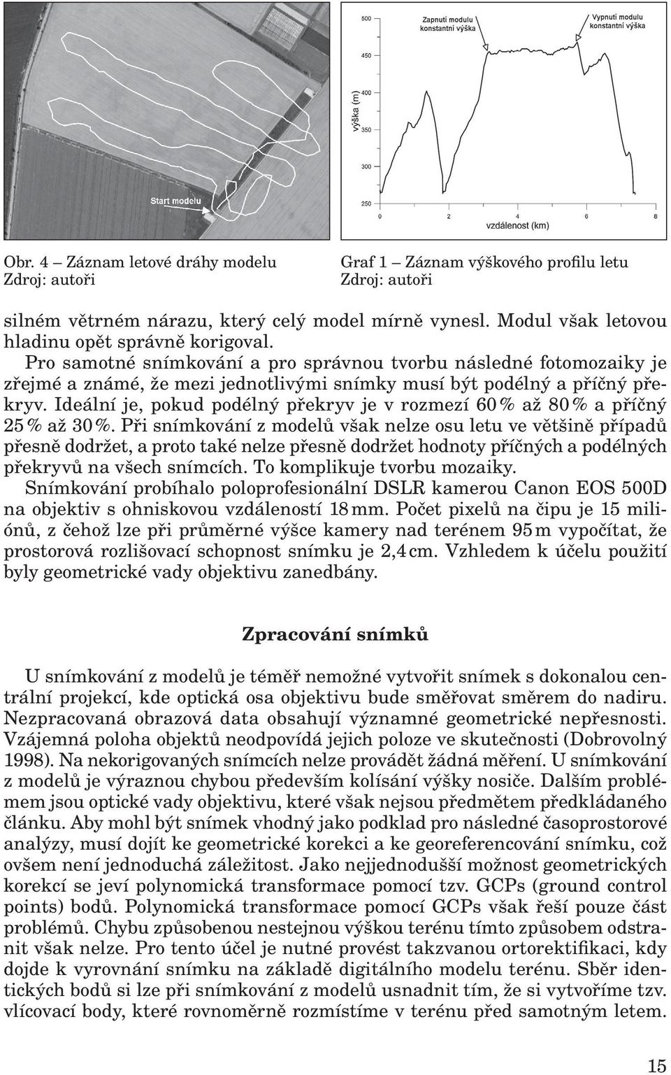 Ideální je, pokud podélný překryv je v rozmezí 60 % až 80 % a příčný 25 % až 30 %.