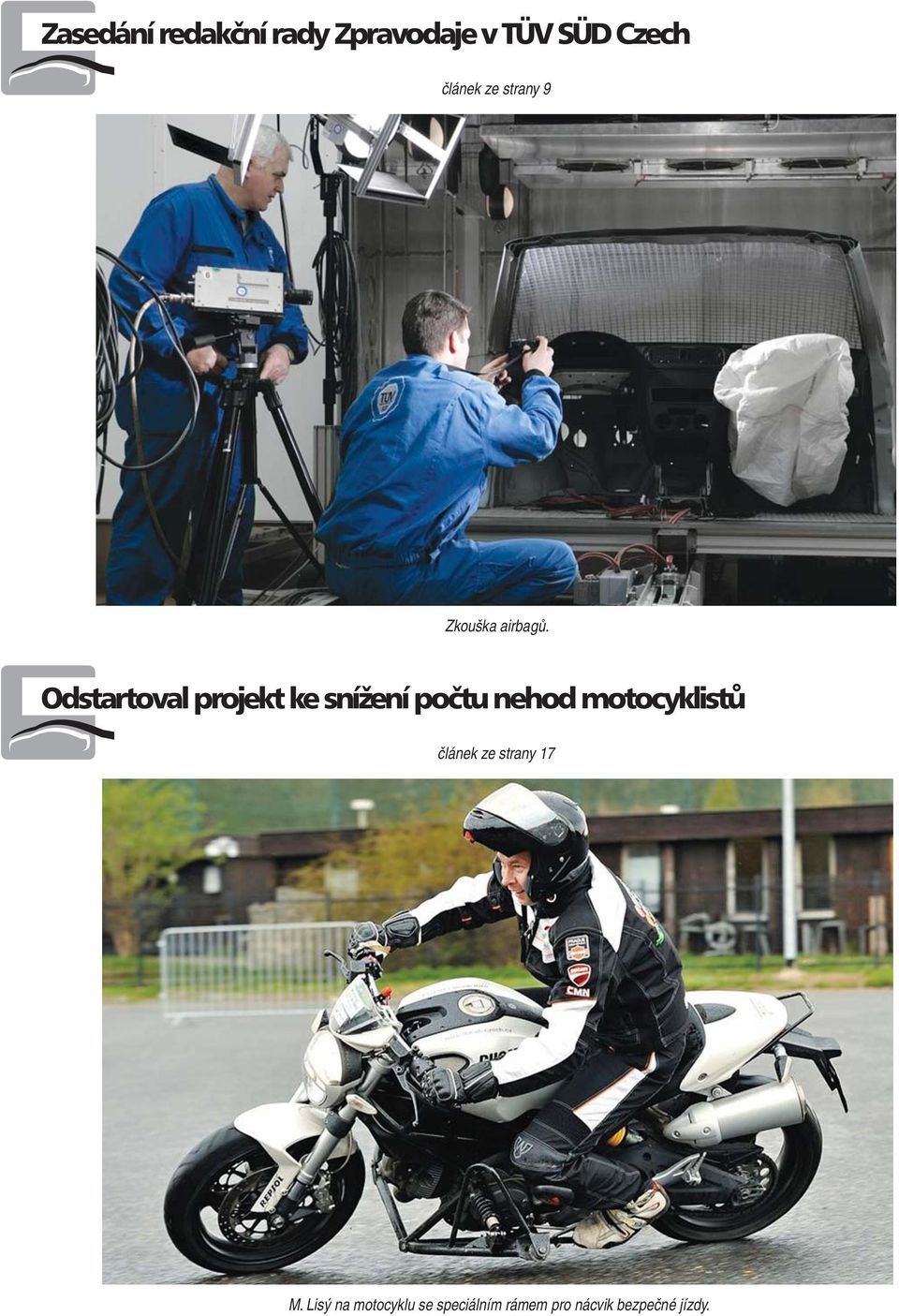 Odstartoval projekt ke snížení počtu nehod motocyklistů