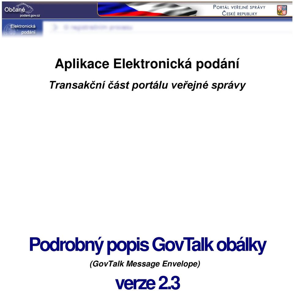 popis GovTalk obálky