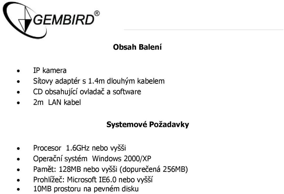 Systemové Požadavky Procesor 1.