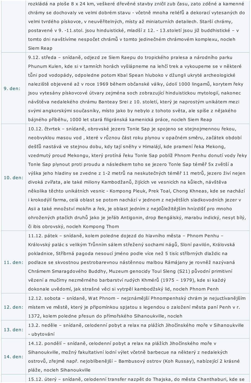 pískovce, v neuvěřitelných, místy až miniaturních detailech. Starší chrámy, postavené v 9. -11.stol. jsou hinduistické, mladší z 12. - 13.