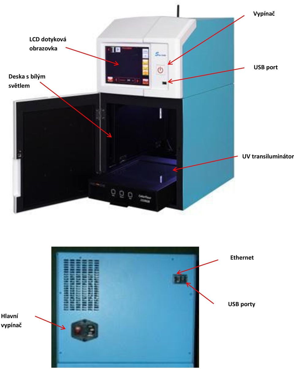 světlem USB port UV