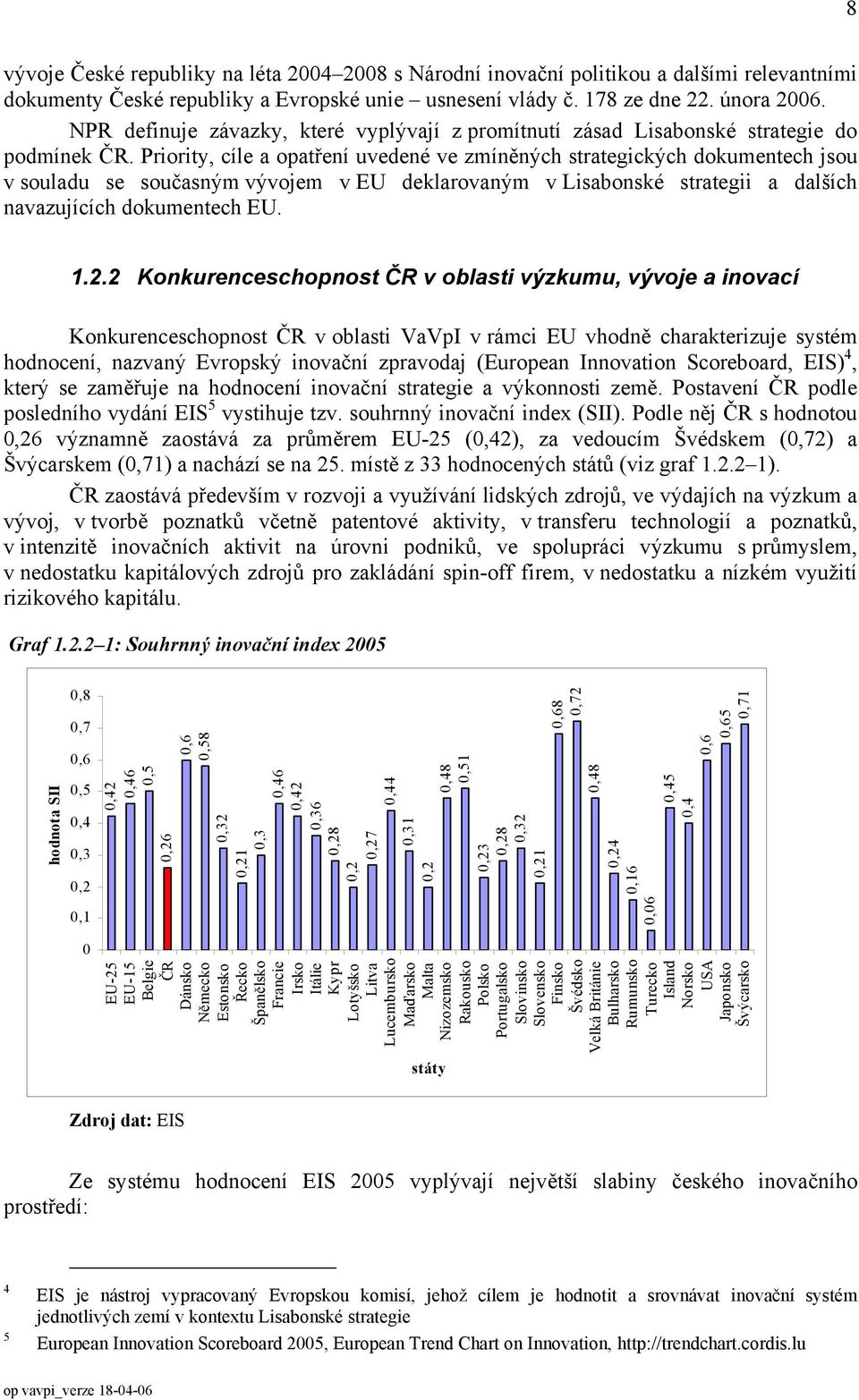 Priority, cíle a opatření uvedené ve zmíněných strategických dokumentech jsou v souladu se současným vývojem v EU deklarovaným v Lisabonské strategii a dalších navazujících dokumentech EU. 1.2.