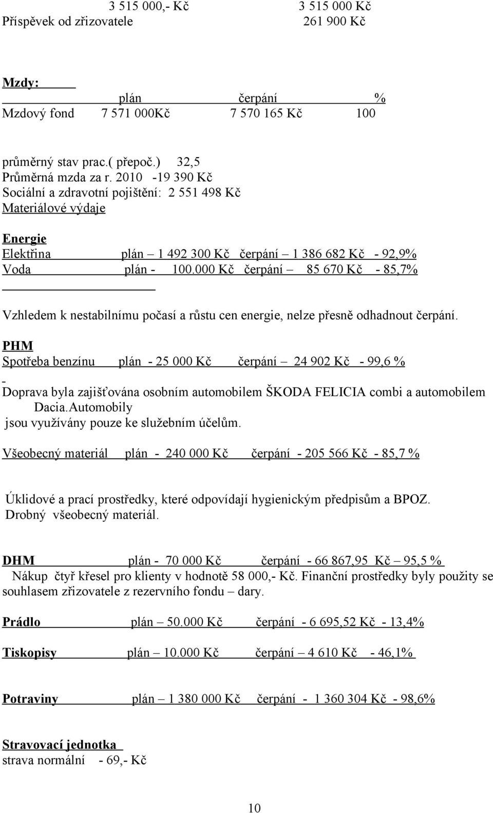 000 čerpání 85 670-85,7% Vzhledem k nestabilnímu počasí a růstu cen energie, nelze přesně odhadnout čerpání.