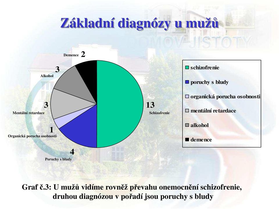 organická porucha osobnosti mentální retardace alkohol demence Graf č.