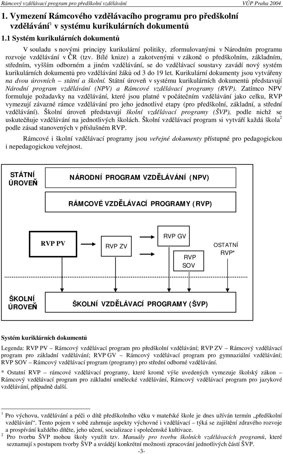 Bílé knize) a zakotvenými v zákoně o předškolním, základním, středním, vyšším odborném a jiném vzdělávání, se do vzdělávací soustavy zavádí nový systém kurikulárních dokumentů pro vzdělávání žáků od