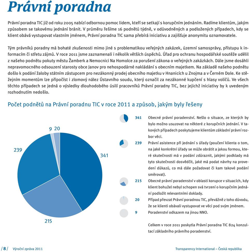 oznamovatele. Tým právníků poradny má bohaté zkušenosti mimo jiné s problematikou veřejných zakázek, územní samosprávy, přístupu k informacím či střetu zájmů.