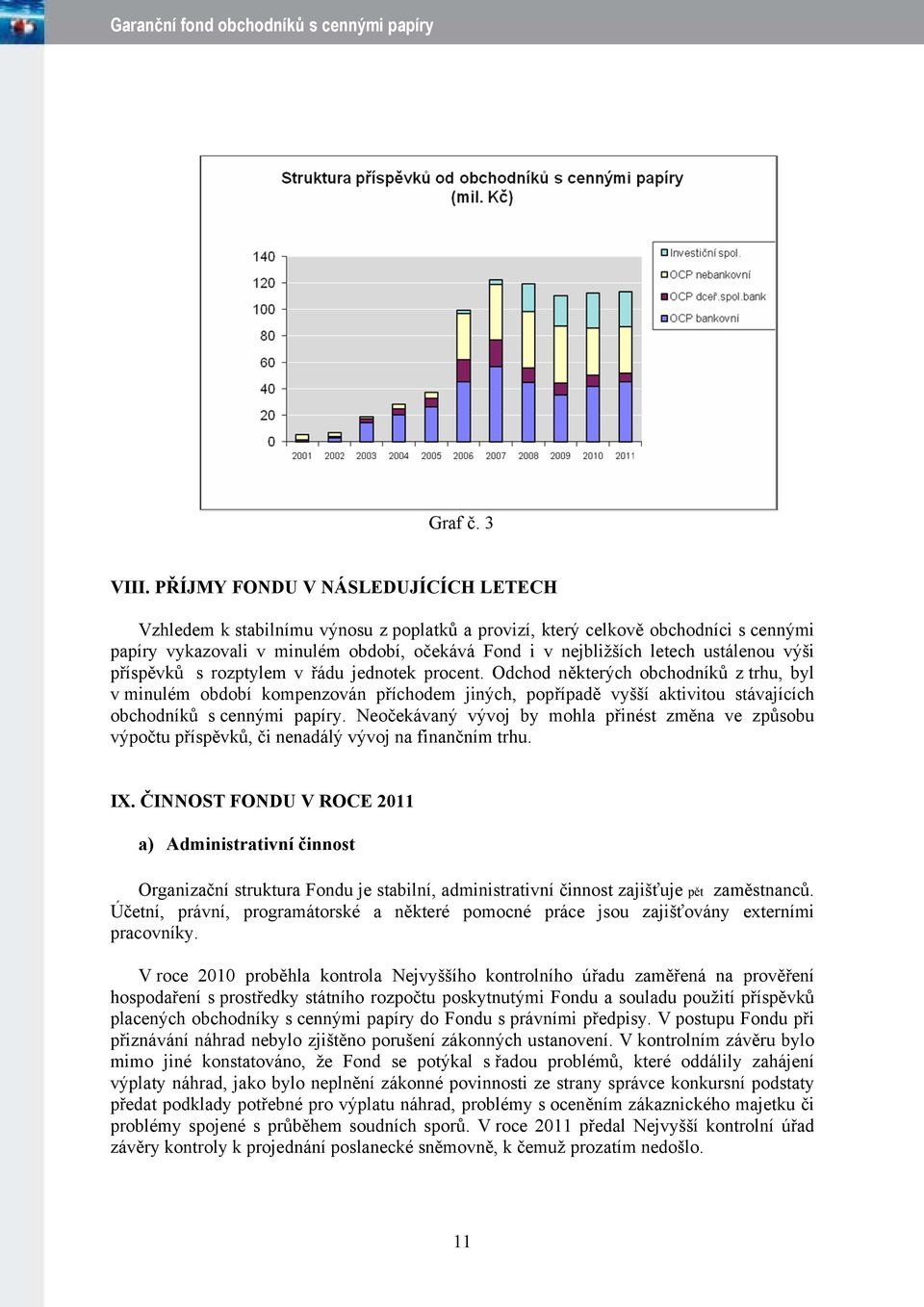 ustálenou výši příspěvků s rozptylem v řádu jednotek procent.