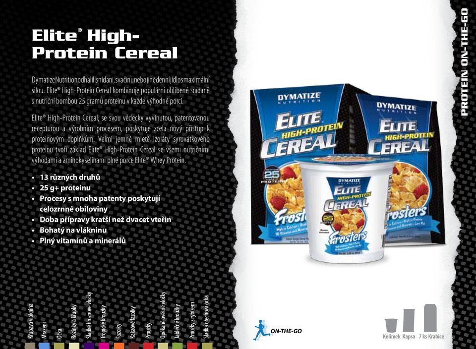 Elite High-Protein Cereal, se svou vědecky vyvinutou, patentovanou recepturou a výrobním procesem, poskytuje zcela nový přístup k proteinovým doplňkům.