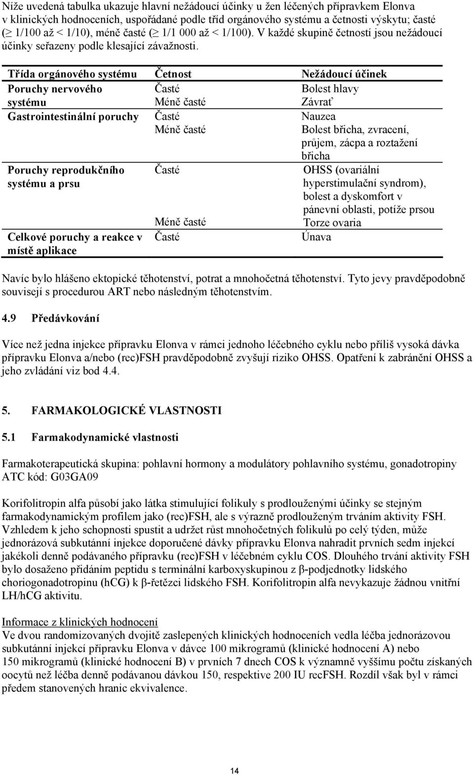 Třída orgánového systému Četnost Nežádoucí účinek Poruchy nervového systému Časté Méně časté Bolest hlavy Závrať Gastrointestinální poruchy Časté Méně časté Nauzea Bolest břicha, zvracení, průjem,