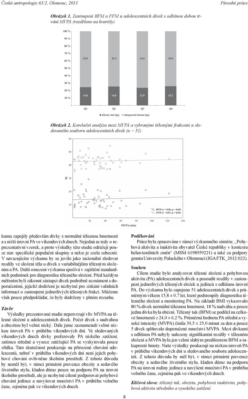 víkendových dnech. Nejedná se tedy o reprezentativní vzorek, a proto výsledky této studie odrážejí pouze stav specifické populační skupiny a nelze je zcela zobecnit.