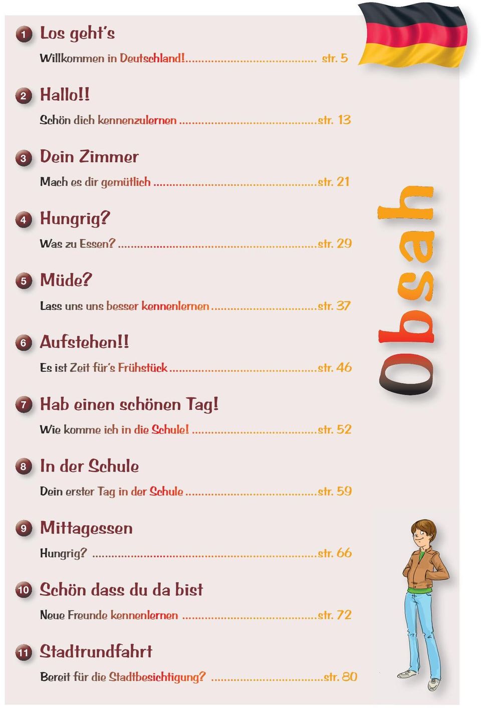 Wie komme ich in die Schule!...str. 52 In der Schule Dein erster Tag in der Schule...str. 59 Mittagessen Hungrig?...str. 66 Schön dass du da bist Neue Freunde kennenlernen.