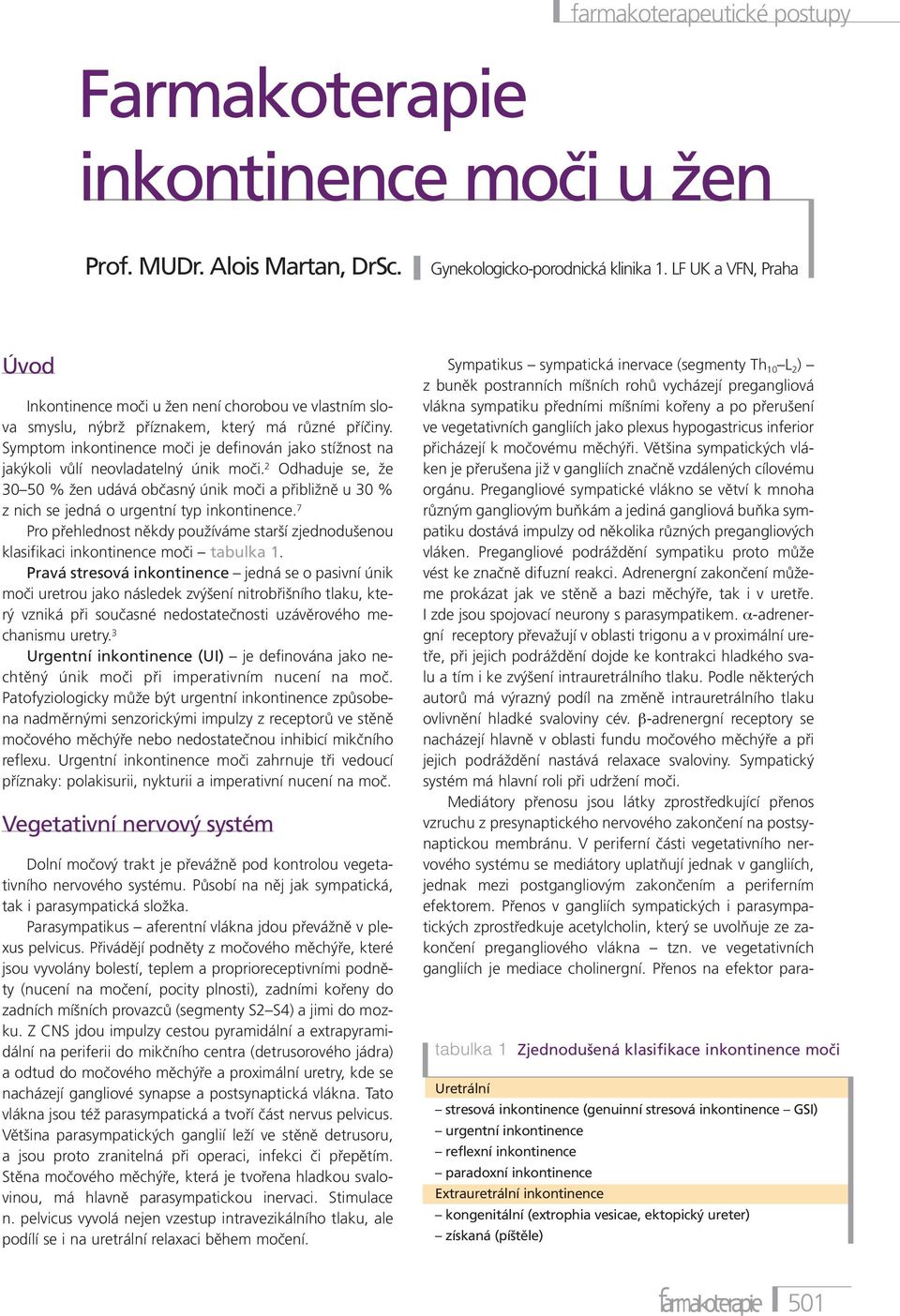 Symptom inkontinence moči je definován jako stížnost na jakýkoli vůlí neovladatelný únik moči.