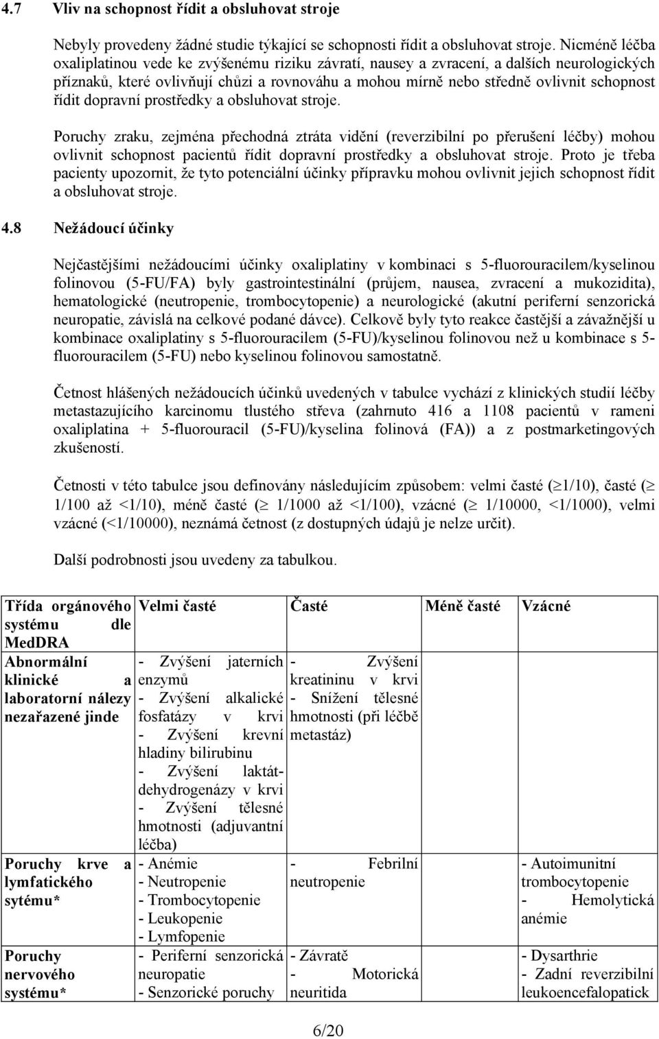 řídit dopravní prostředky a obsluhovat stroje.