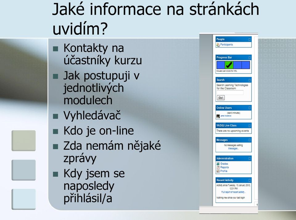 jednotlivých modulech Vyhledávač Kdo je