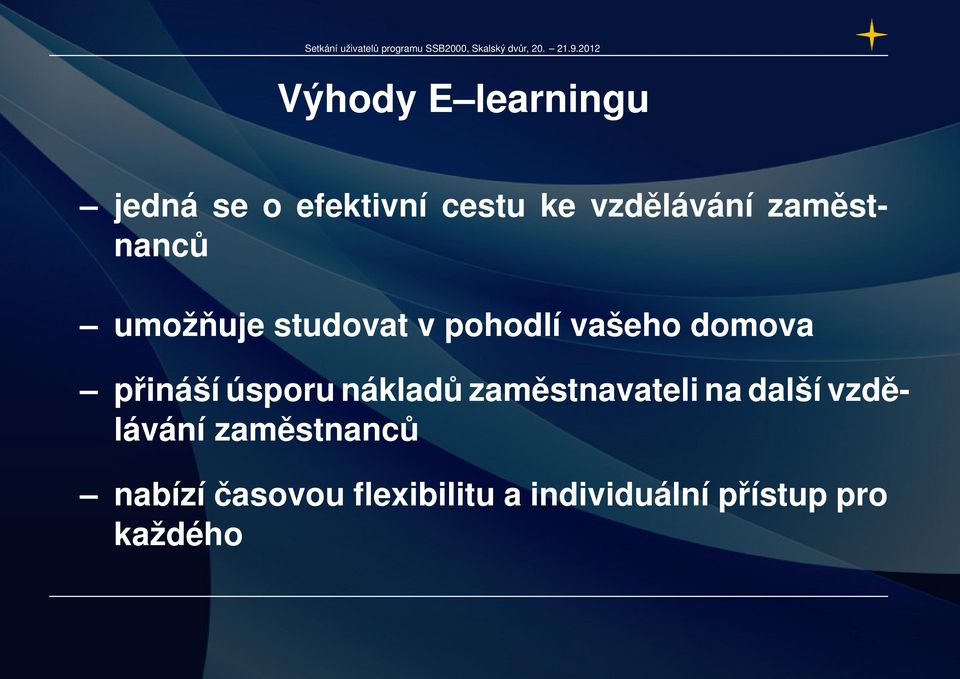 úsporu nákladů zaměstnavateli na další vzdělávání zaměstnanců