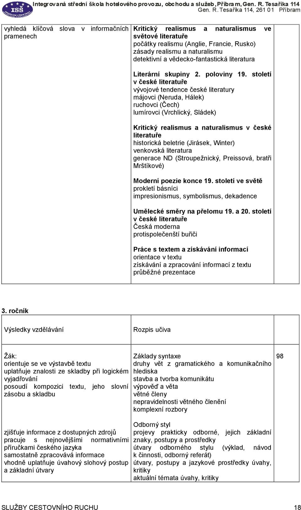 století v české literatuře vývojové tendence české literatury májovci (Neruda, Hálek) ruchovci (Čech) lumírovci (Vrchlický, Sládek) Kritický realismus a naturalismus v české literatuře historická