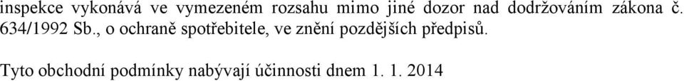 , o ochraně spotřebitele, ve znění pozdějších