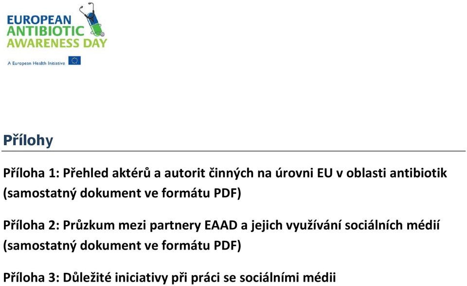 Průzkum mezi partnery EAAD a jejich využívání sociálních médií