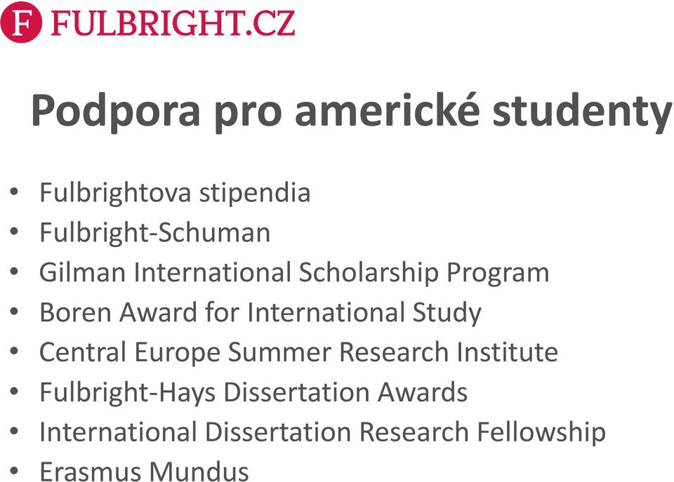 Study Central Europe Summer Research Institute Fulbright-Hays