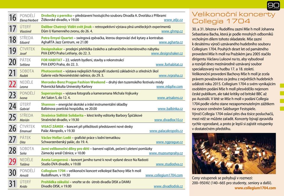 cz Dalibor Chatrný: Vidět vět jinak retropektivní výtava plná uměleckých experimentů Dům U Kamenného zvonu, do 26. 4. www. ghmp.