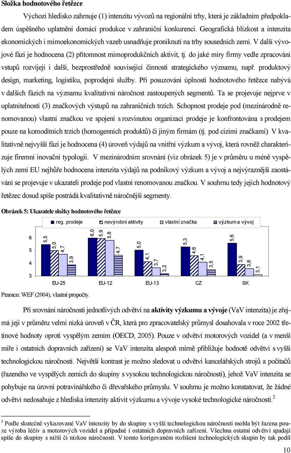 do jaké míry firmy vedle zpracování vstupů rozvíjejí i další, bezprostředně související činnosti strategického významu, např. produktový design, marketing, logistiku, poprodejní služby.