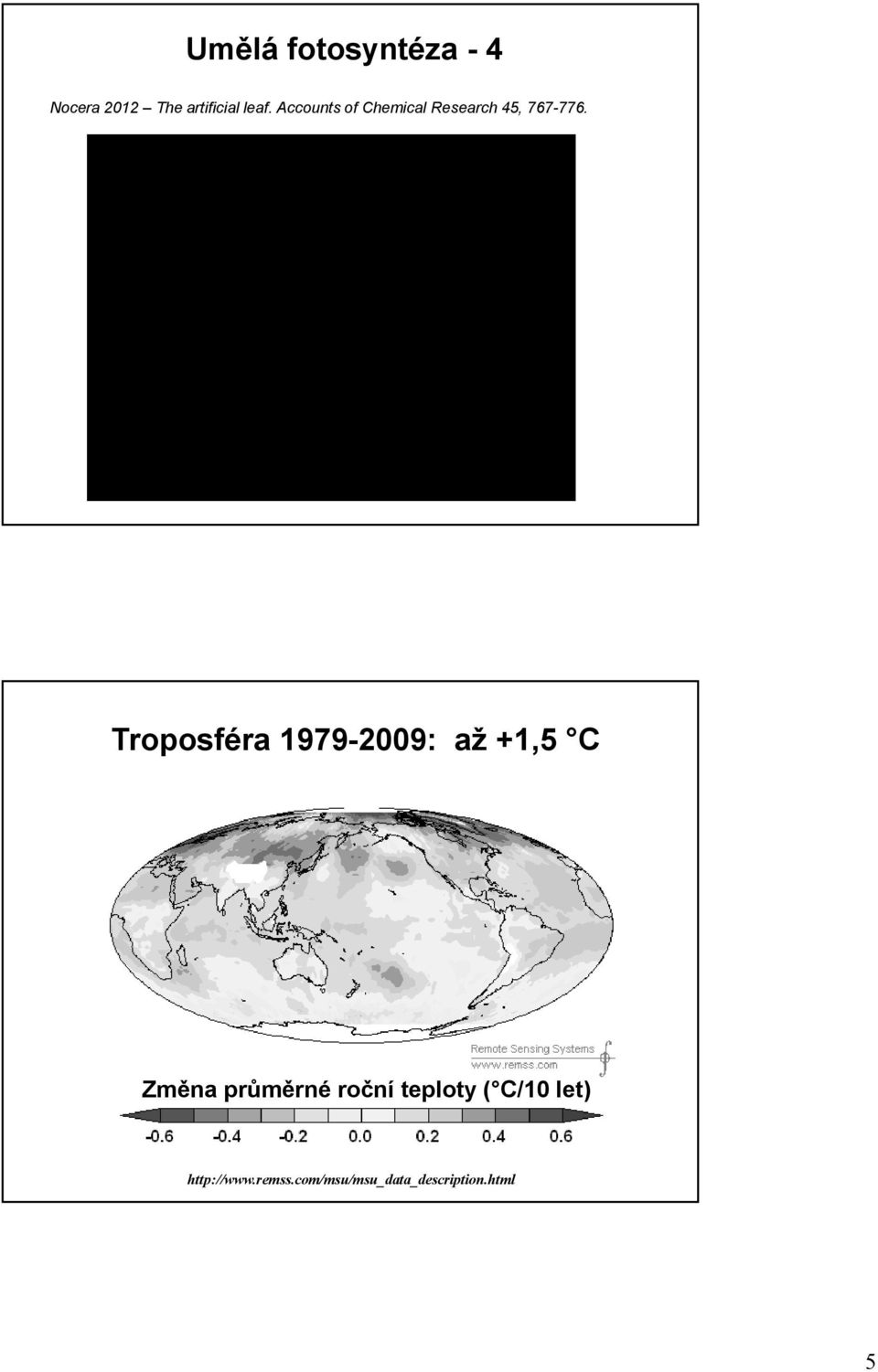 video Troposféra 1979-2009: až +1,5 C Děkuji za pozornost