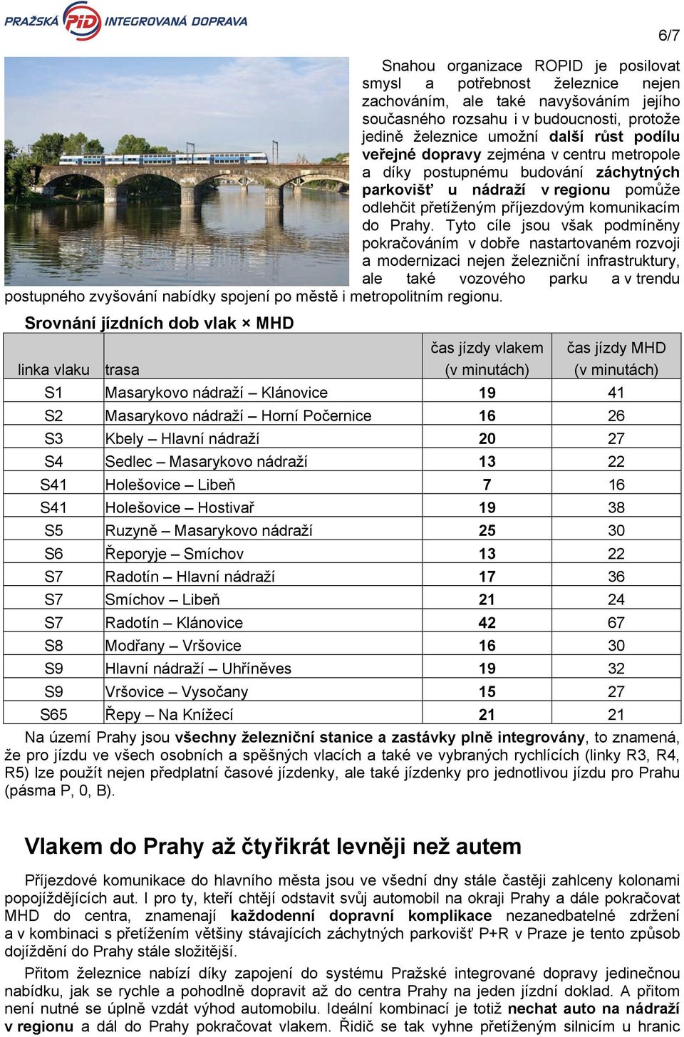 Tyto cíle jsou však podmíněny pokračováním v dobře nastartovaném rozvoji a modernizaci nejen železniční infrastruktury, ale také vozového parku a v trendu postupného zvyšování nabídky spojení po